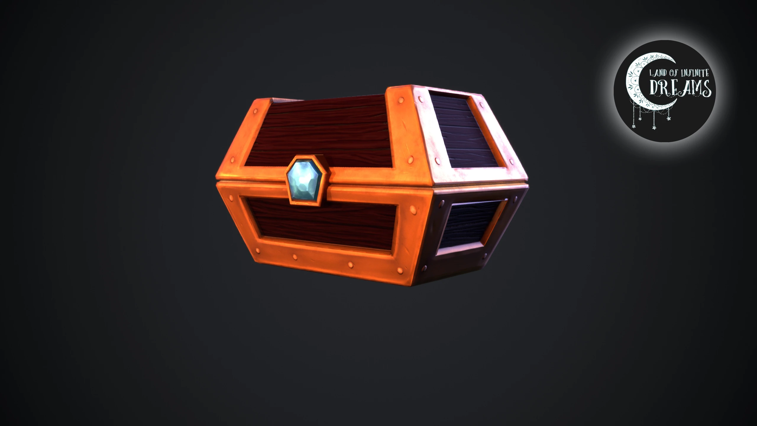 Stylized Hand Painted Chest, image 1