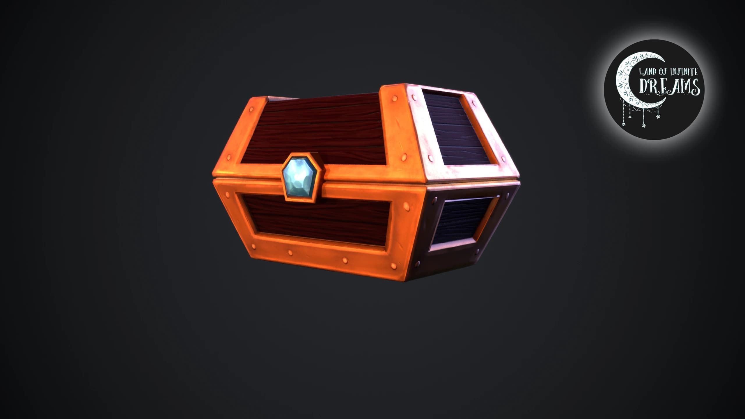 Stylized Hand Painted Chest, image 1